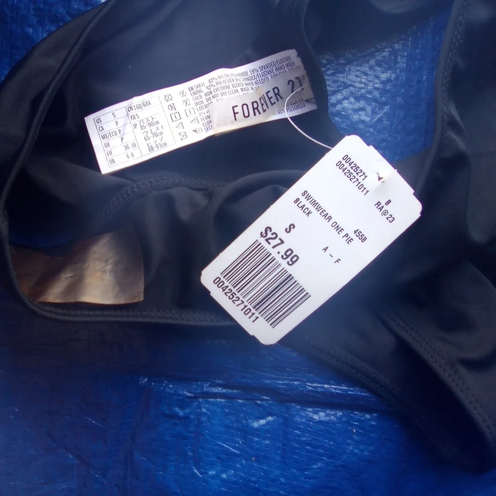 Forever 21 Black One Piece Swimsuit with Cutout Design